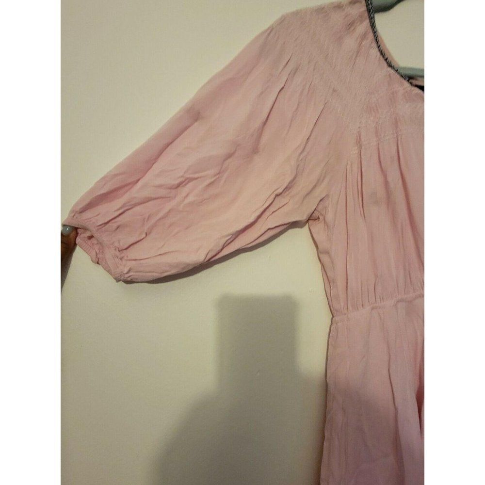 West 36th Womens Pink 3/4 Sleeve V Neck Short Length Mini Dress Size Small - Picture 6 of 9